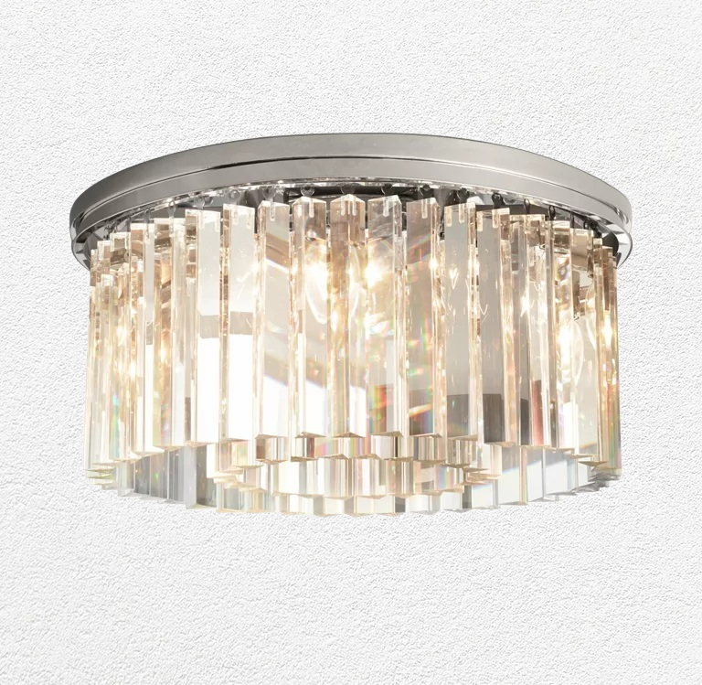 Rihys Crystal Round Flushmount 19"