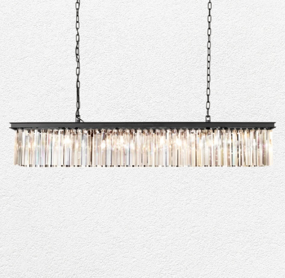 Rihys Crystal Rectangular Chandelier 59"