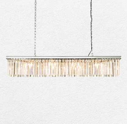Rihys Crystal Rectangular Chandelier 59"