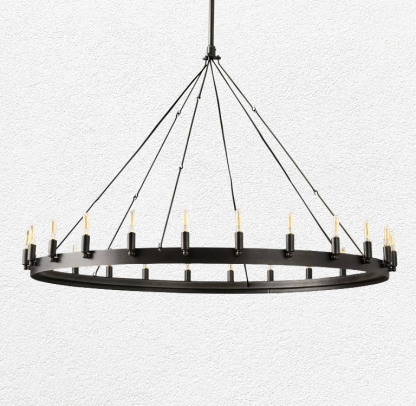 Camin Vintage Filament Round Chandelier 50"