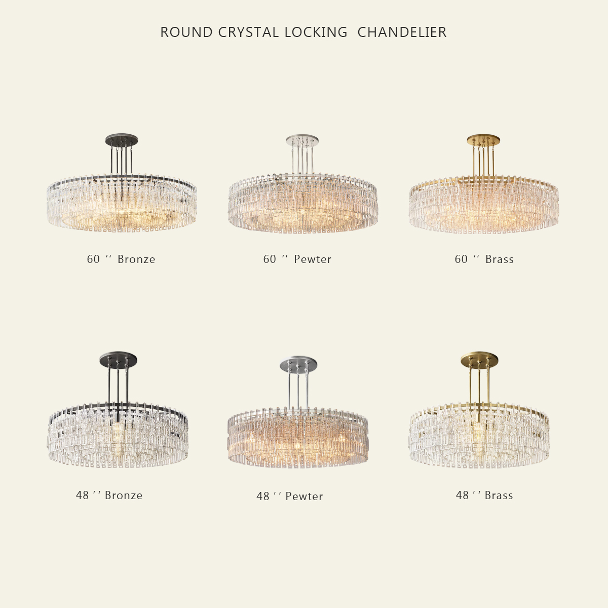 Marigold Multi-Tier Crystal Chain Round Chandelier 60"
