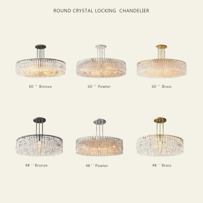 Marigold Multi-Tier Crystal Chain Round Chandelier 60"