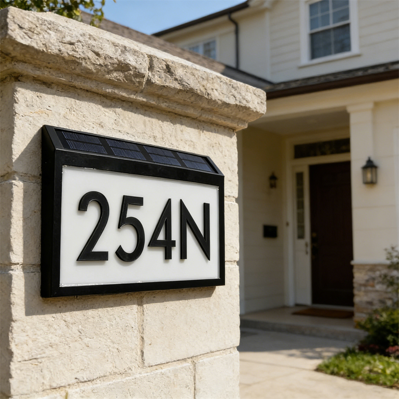 "Welcome Home" Personalized Solar-Powered Doorplates