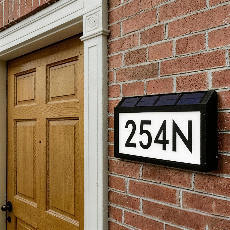 "Welcome Home" Personalized Solar-Powered Doorplates