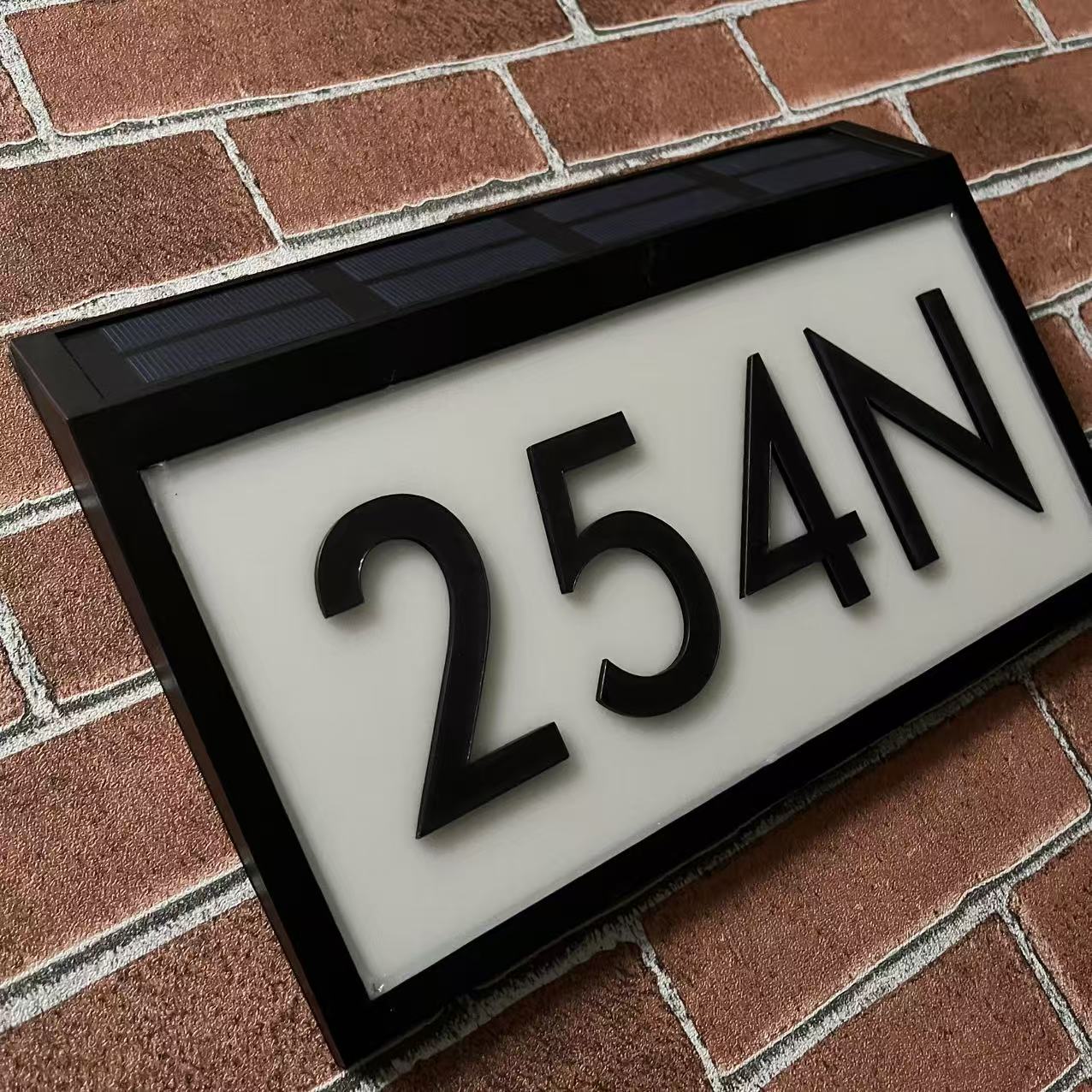 "Welcome Home" Personalized Solar-Powered Doorplates