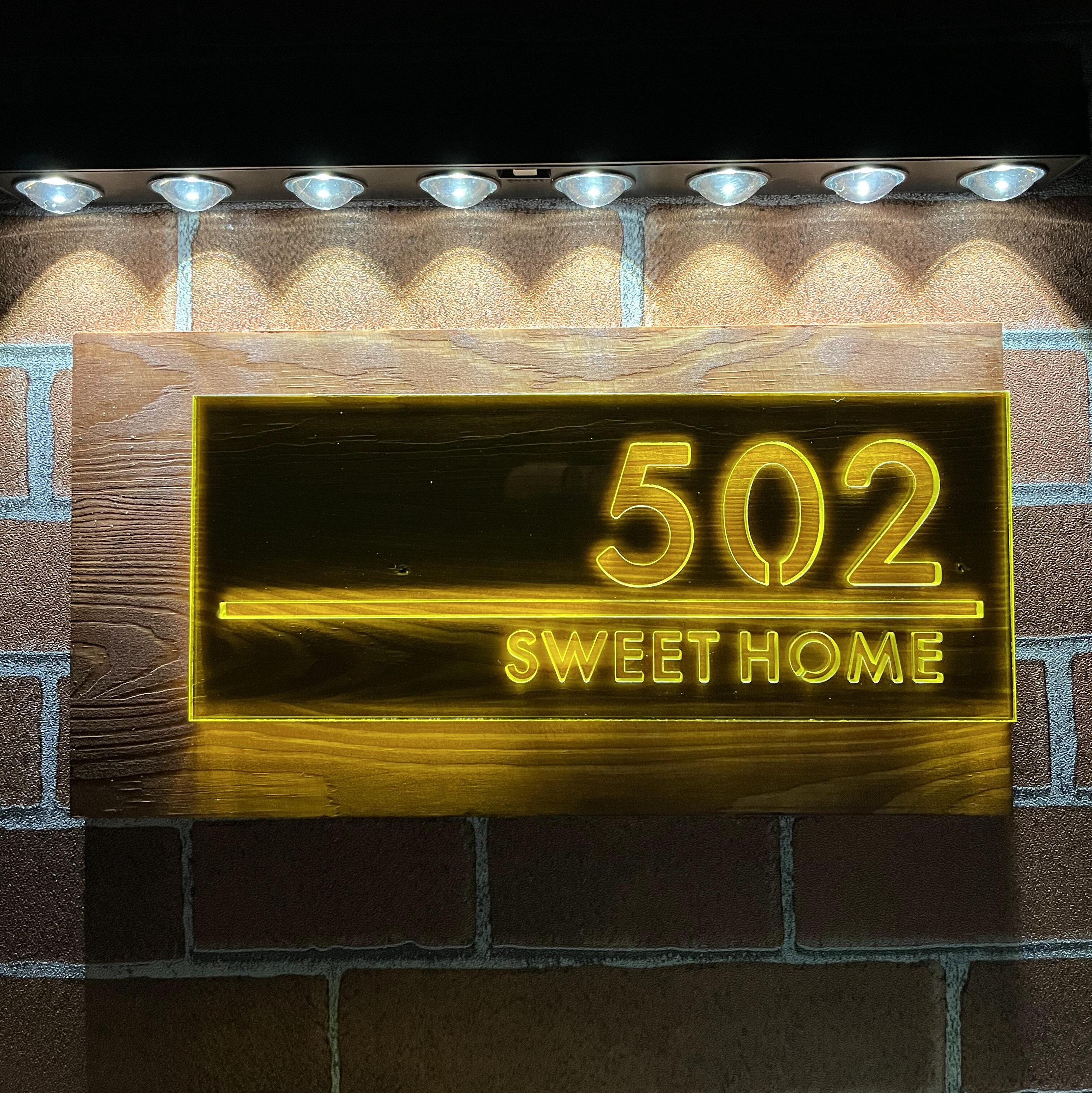 Acrylic solid wood solar hand-carved doorplate