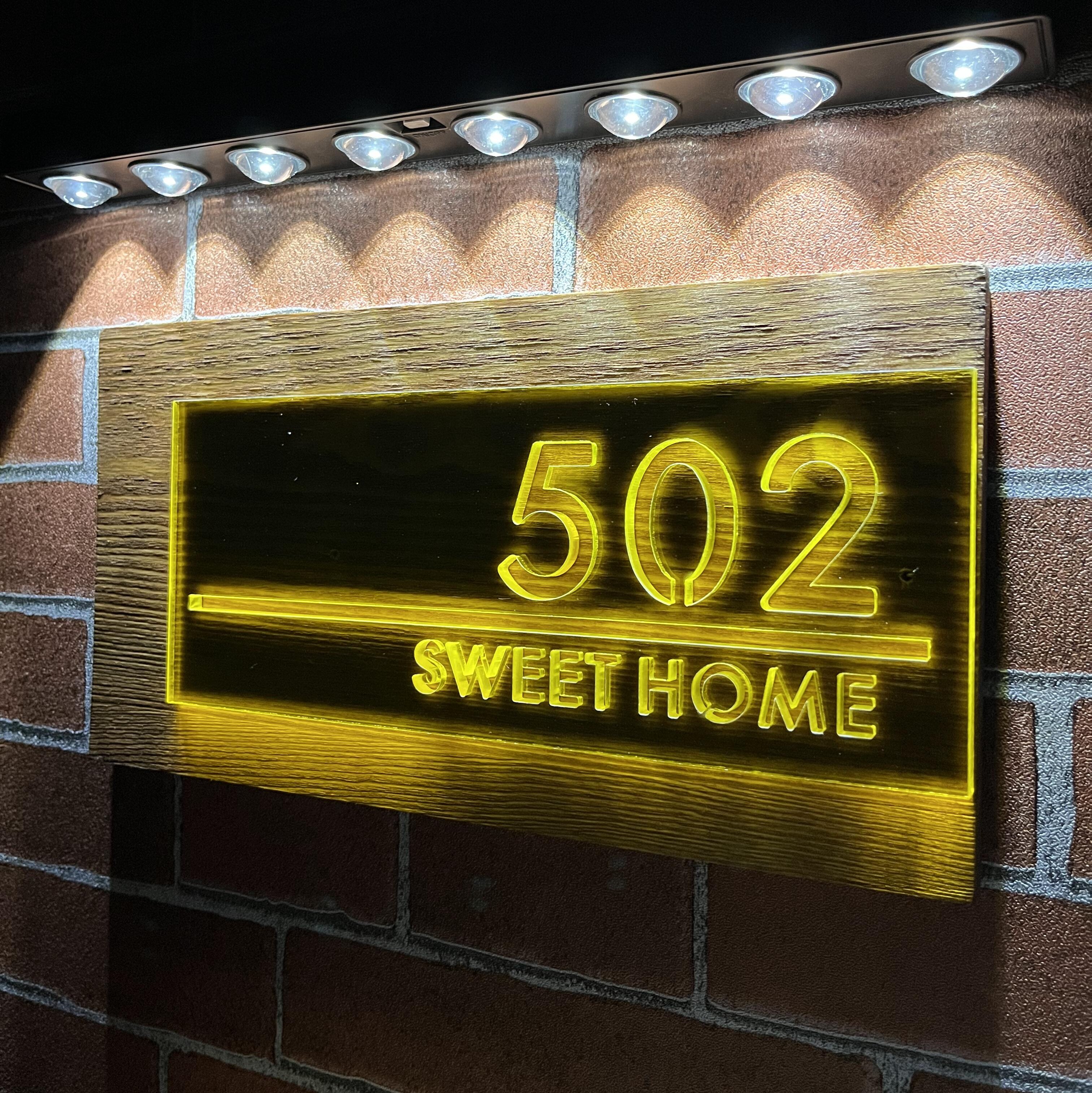 Acrylic solid wood solar hand-carved doorplate