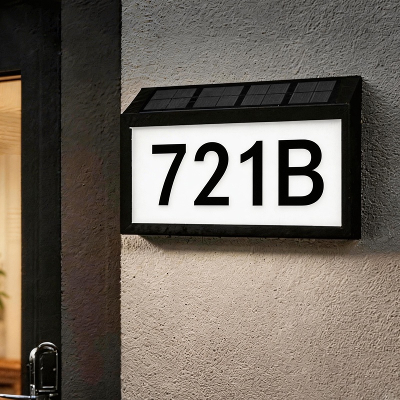 "Welcome Home" Personalized Solar-Powered Doorplates