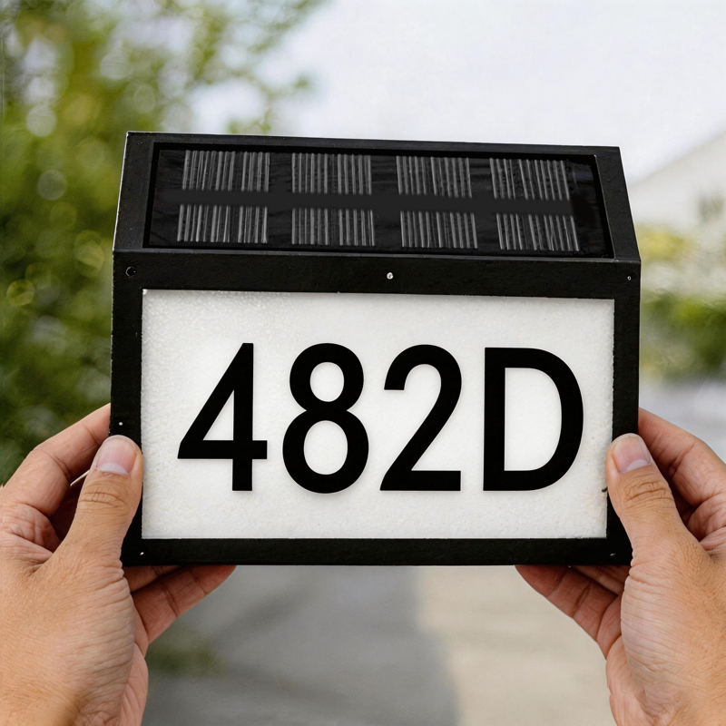 "Welcome Home" Personalized Solar-Powered Doorplates