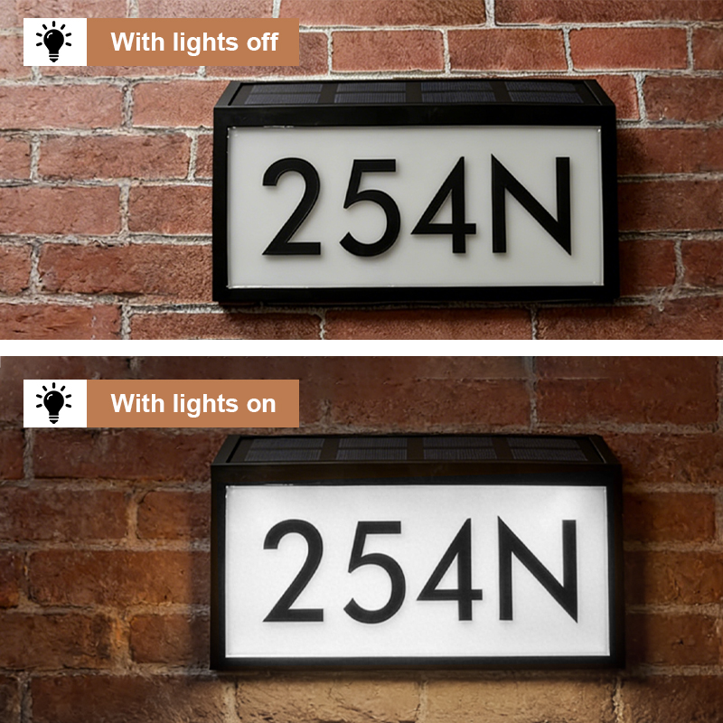 "Welcome Home" Personalized Solar-Powered Doorplates