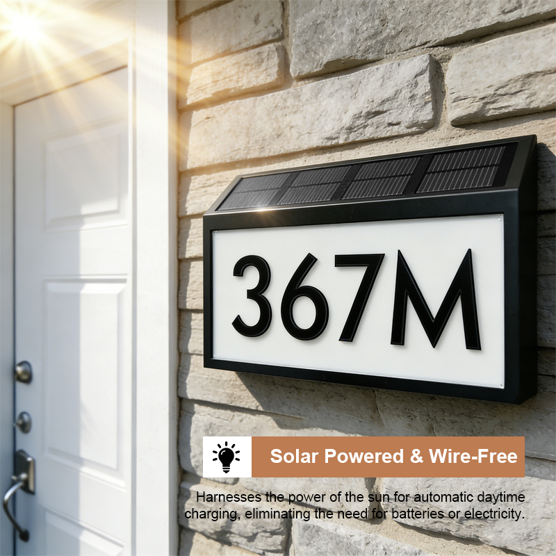 "Welcome Home" Personalized Solar-Powered Doorplates