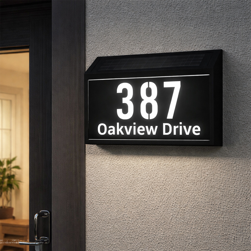 Solar-Powered Doorplates – Eco-Friendly Illumination for Your Home