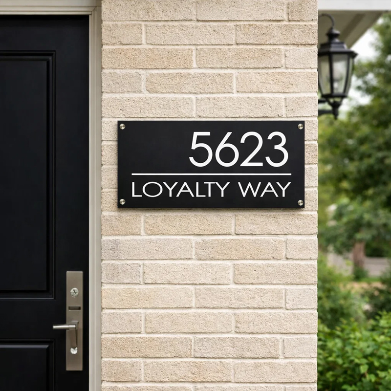 Modern LED House Numbers Sign