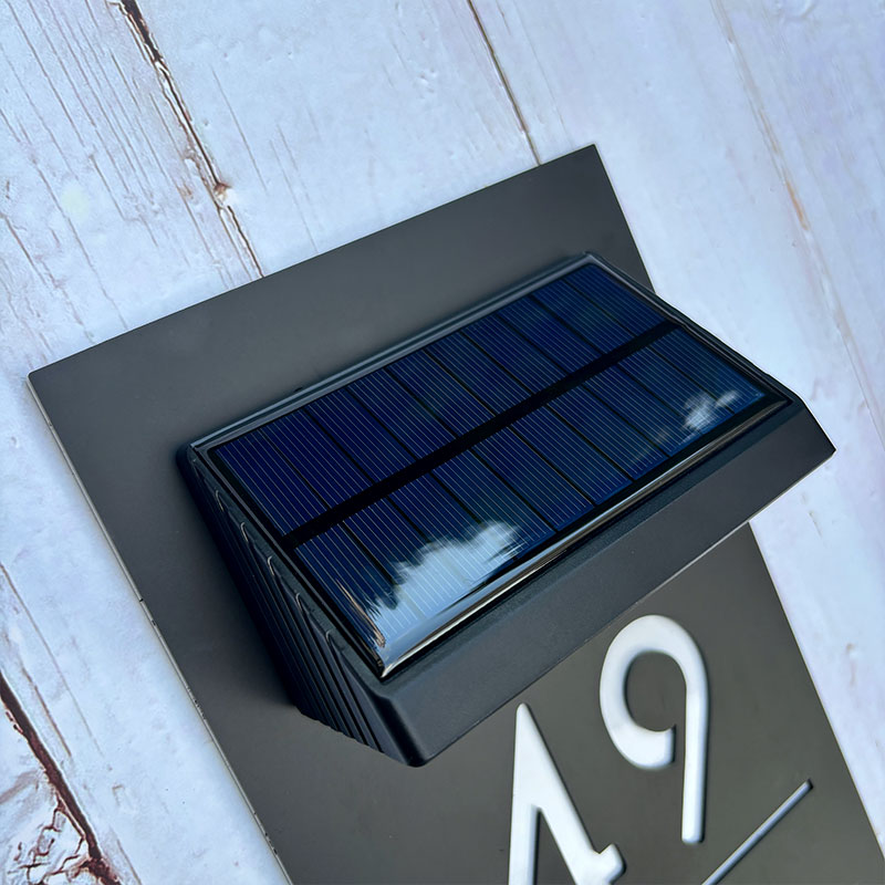 New Custom Solar Laser Cut House Sign | Ultra-Bright 100 Lumen LED