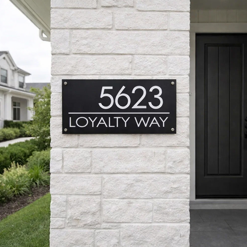 Modern LED House Numbers Sign