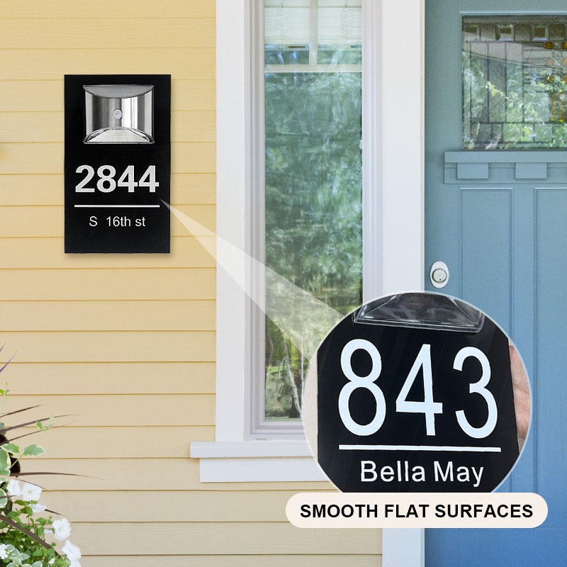 Personalized LED Solar House Number Sign