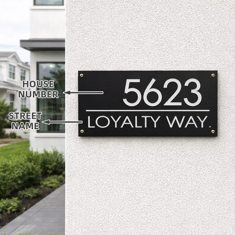 Modern LED House Numbers Sign