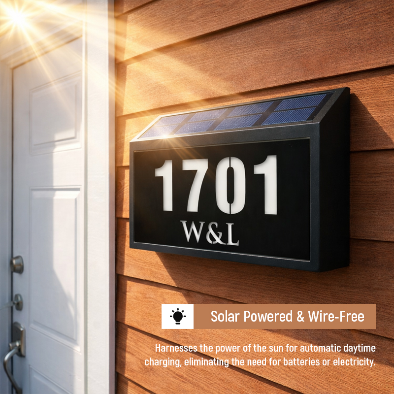 Solar-Powered Doorplates – Eco-Friendly Illumination for Your Home