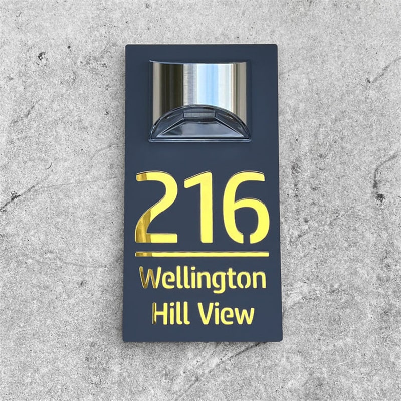 [Copy]Personalized Solar Modern Door Plaque