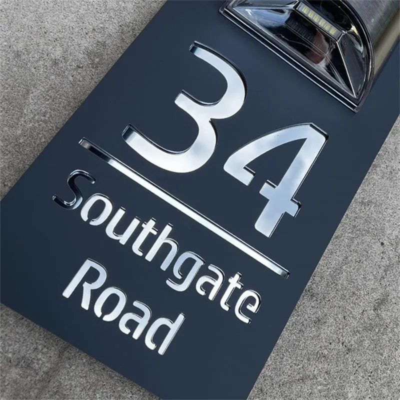 Laser Cut Solar House Sign