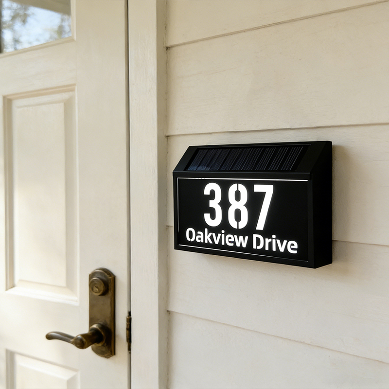 Solar-Powered Doorplates – Eco-Friendly Illumination for Your Home