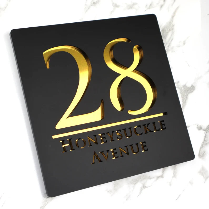 Custom Door Number Sign Plaque