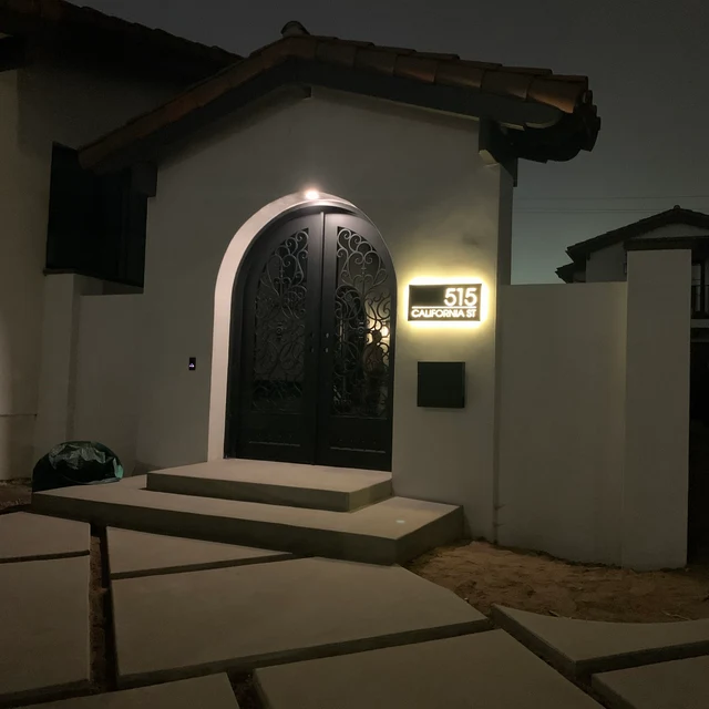 Modern LED House Numbers Sign