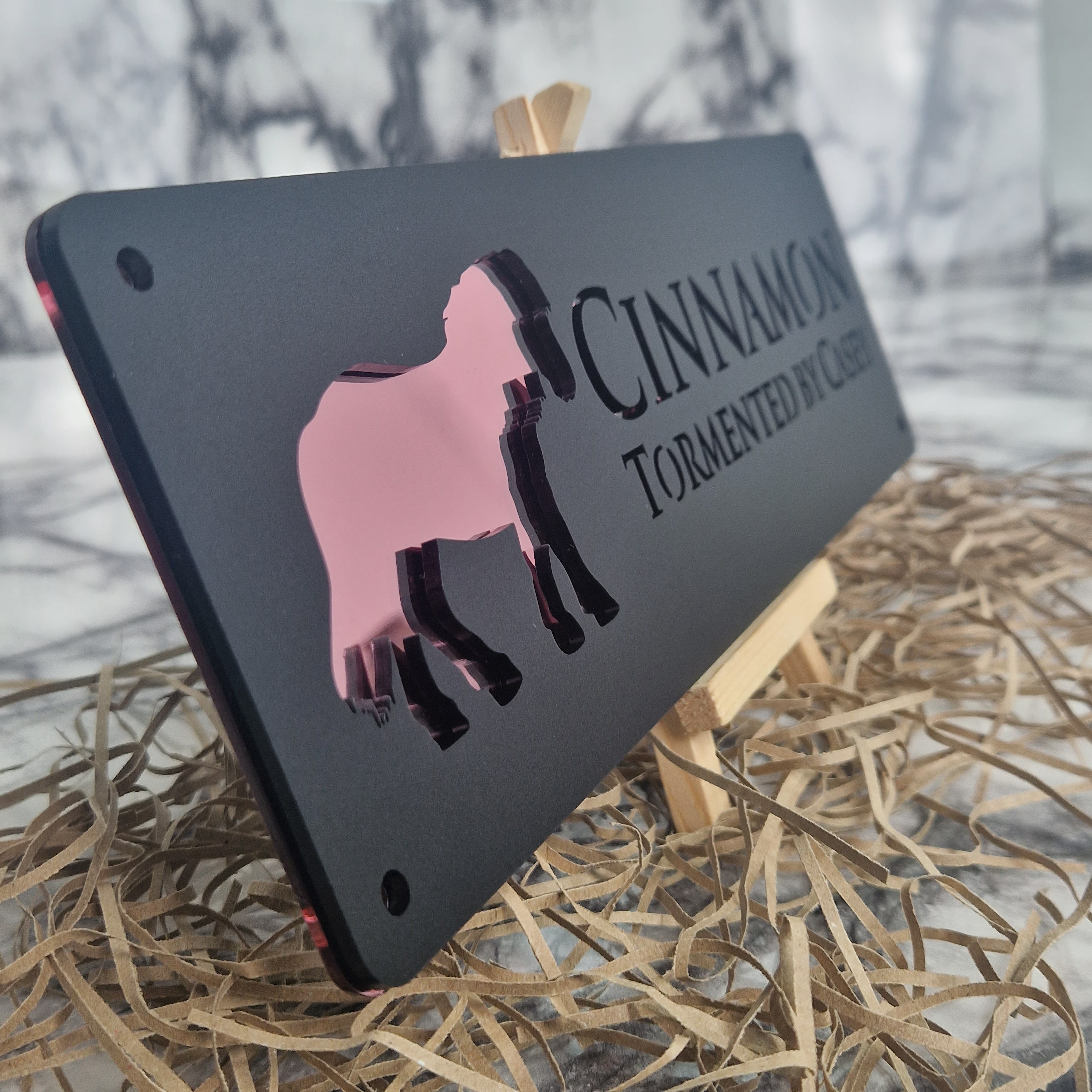 Personalized Laser Cut Stable Name Tag