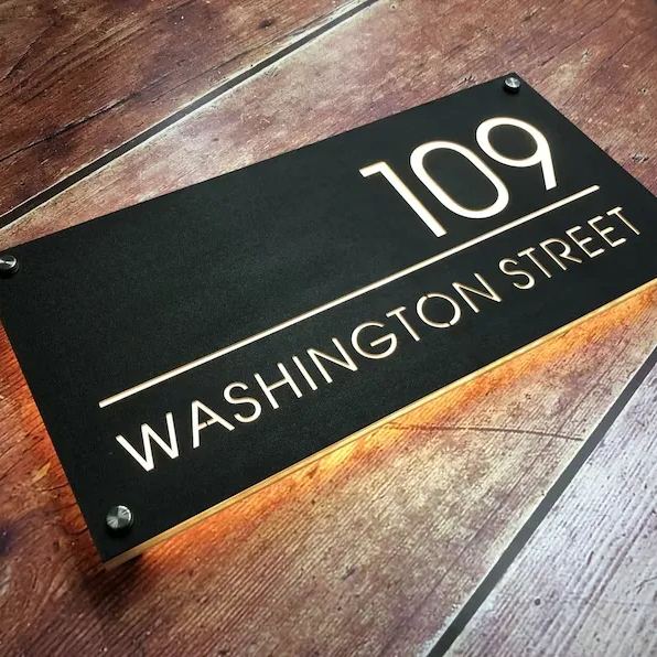 Modern LED House Numbers Sign