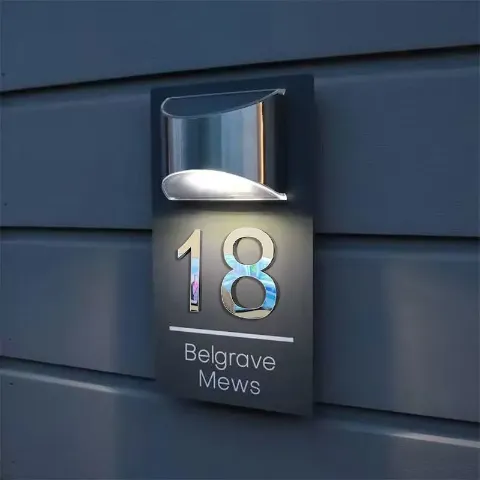 Personalized Solar 3D Modern Door Plaque
