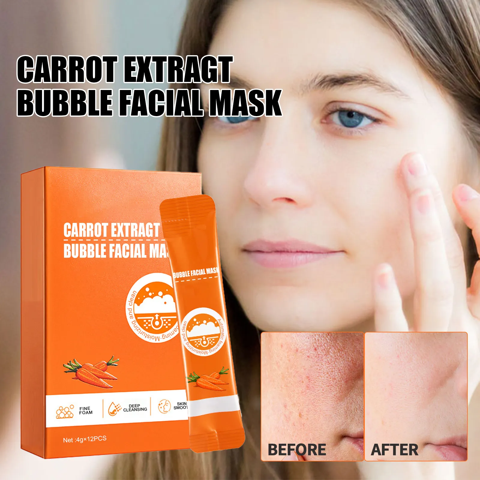 🔥 Hot Sale-49% OFF💥 2023 New Magical Carrot Bubble Mask - BUY 2 GET1 FREE