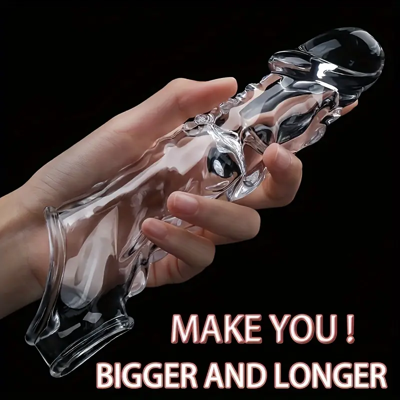 1pc vibrating penis sleeve with penis ring for male masturbate and couple sex supplies 8