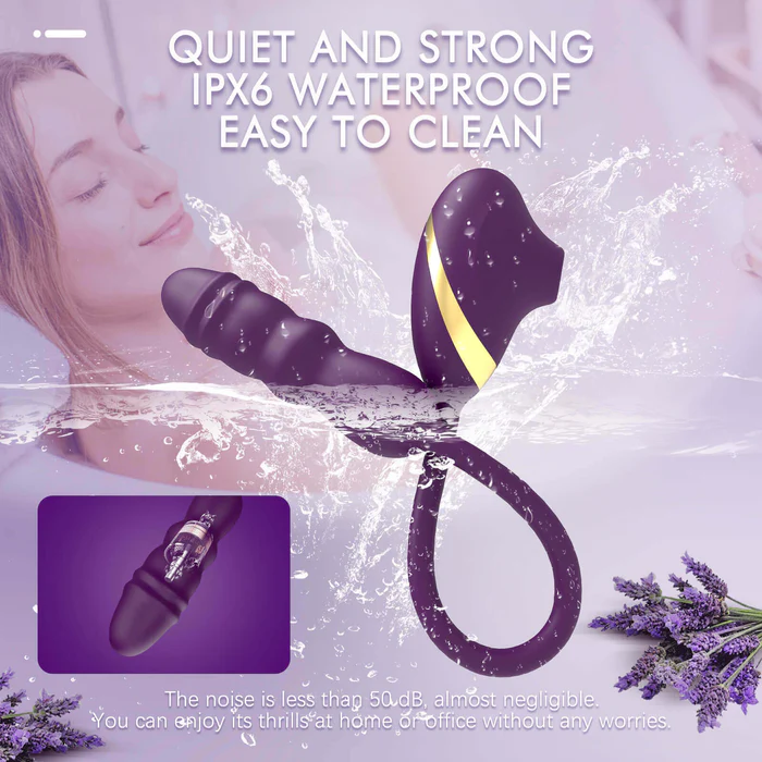 ALFA Sucking & Thrusting G-Spot Vibrator Dildo Plug