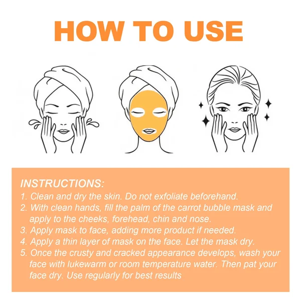 🔥 Hot Sale-49% OFF💥 2023 New Magical Carrot Bubble Mask - BUY 2 GET1 FREE
