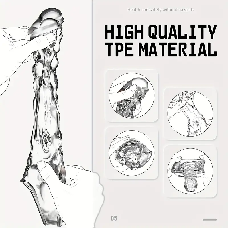 1pc reusable penis sleeve with vibrator penis ring 3 6inch clear penis sleeve cock ring extender ultra soft penis enlarger for couples vibrating dildo for cock enlarger sex toys for men 5