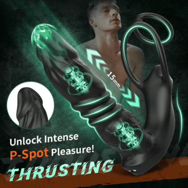 5-in-1 Thrusting Prostate Vibrator with Dual Cock Rings & APP Control 🔥