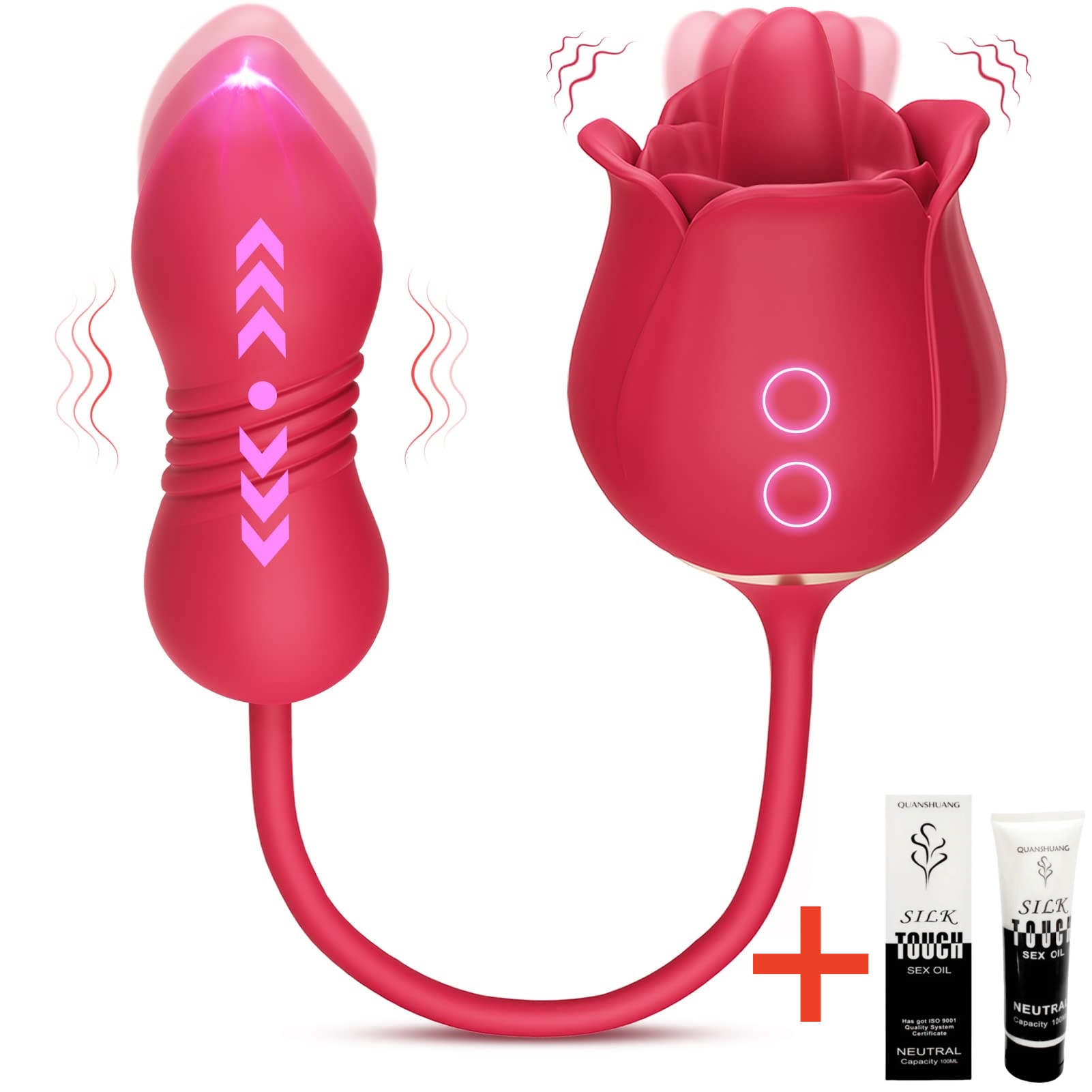 🔥🔥4-in-1 Rose🌹 Vibrating Adult Toy, Nipple and Clitoral Stimulator and Licker