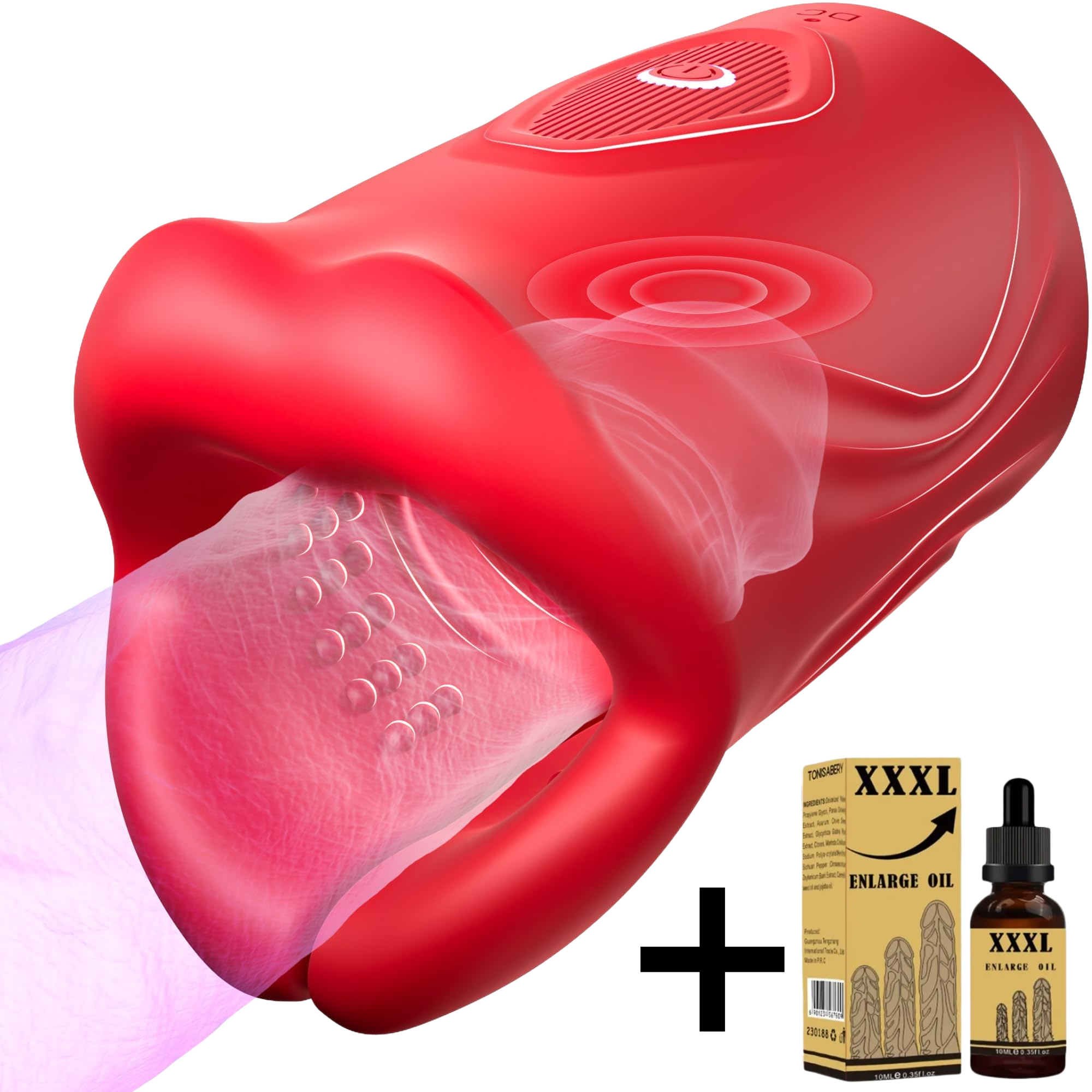 🔥2-in-1🔥Real Tongue Vibrator, 9 Modes, Waterproof and Silent