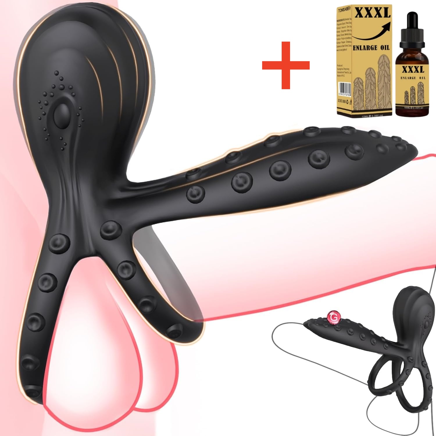 🔥🔥Vibrating cock ring for men and women – a three-in-one thrill💥