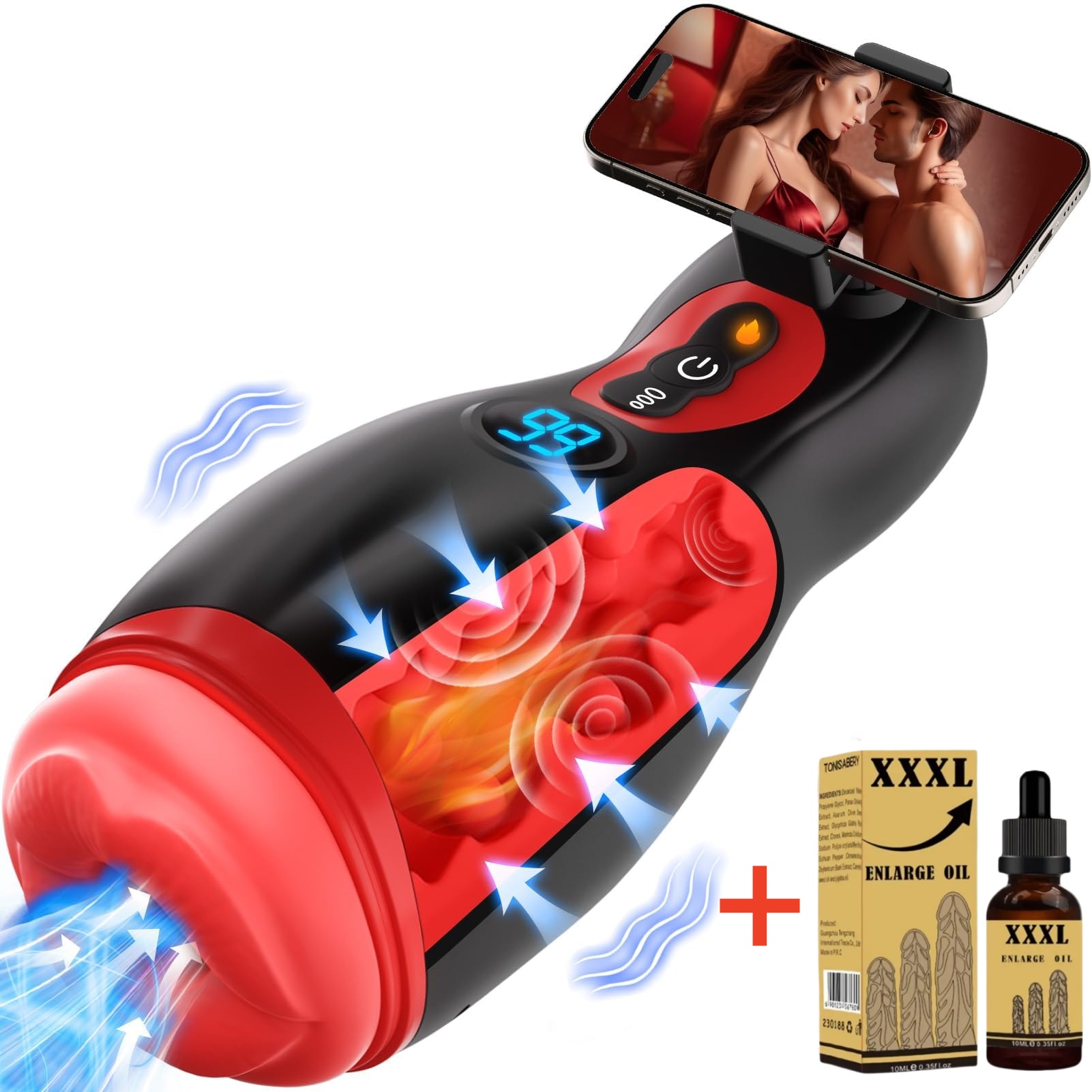 🔥Innovative design🔥portable male masturbator with a phone stand, 🖥️an immersive experience.
