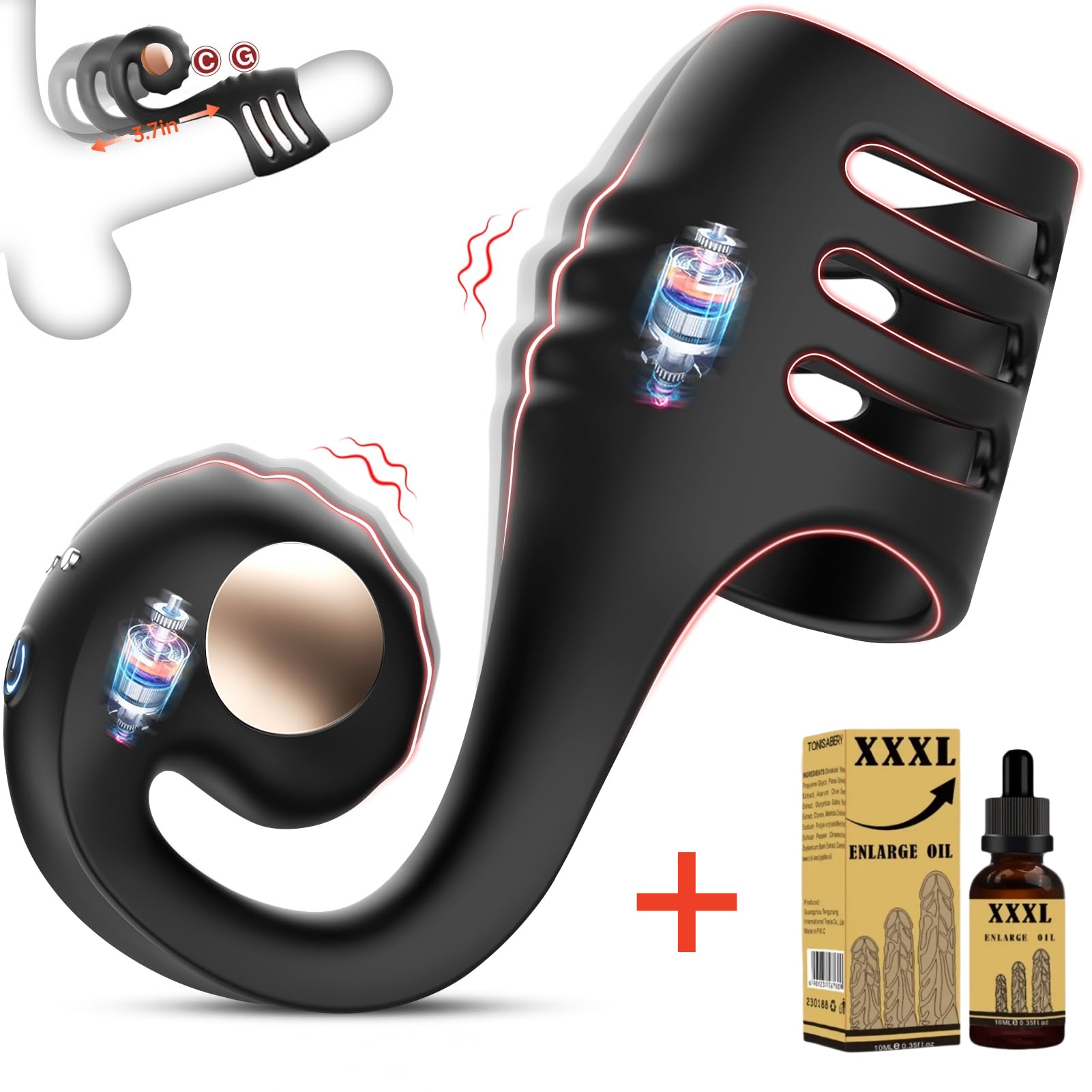 💥New Arrival, Brand New Design—🥇Snail Vibrating Ring for Locking Ejaculation, 😲Snail Armor
