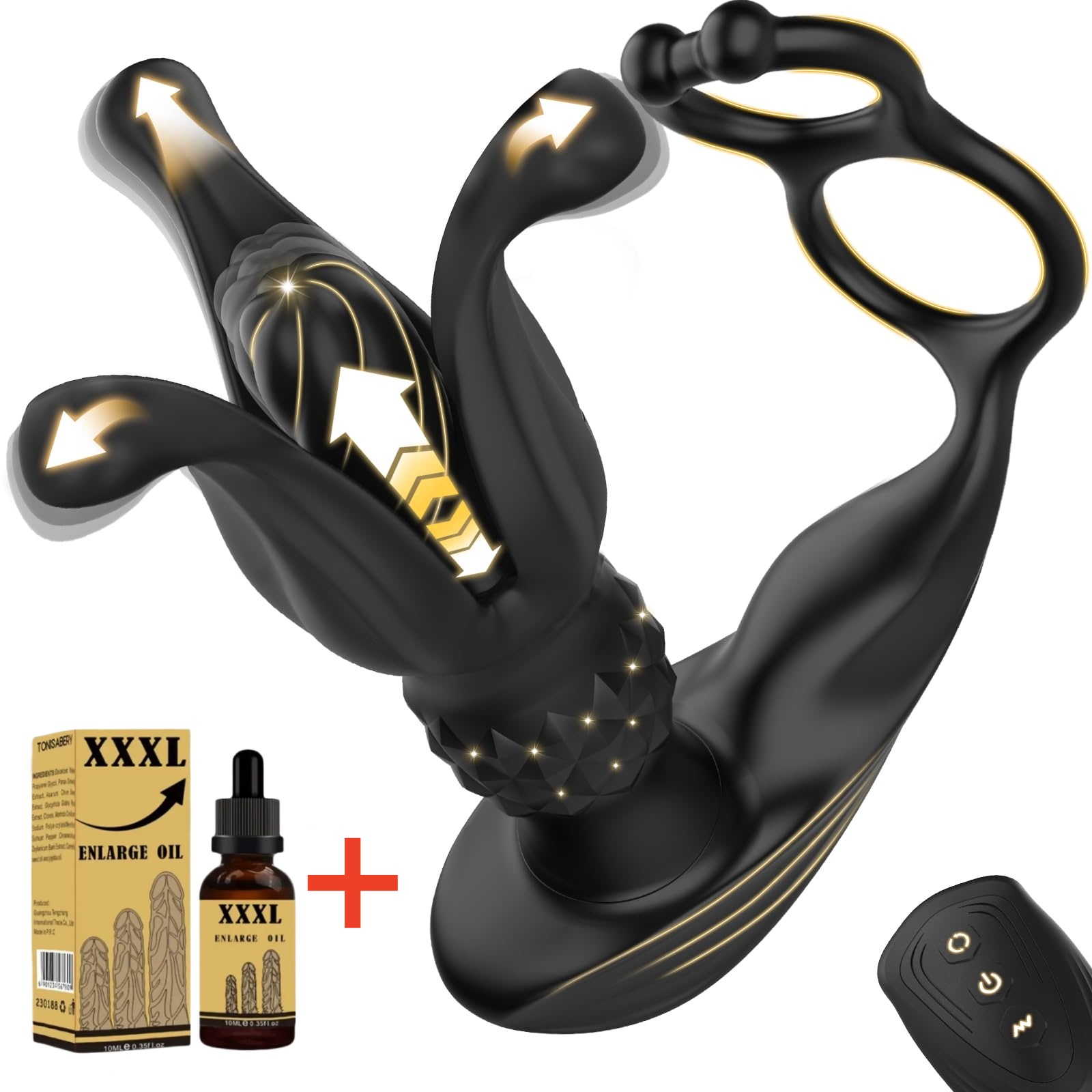 🔥2025 Hot Design 🌺3-in-1 Expanding Petal + Retractable Dirty Dildo + Double-Ring Penis Ring