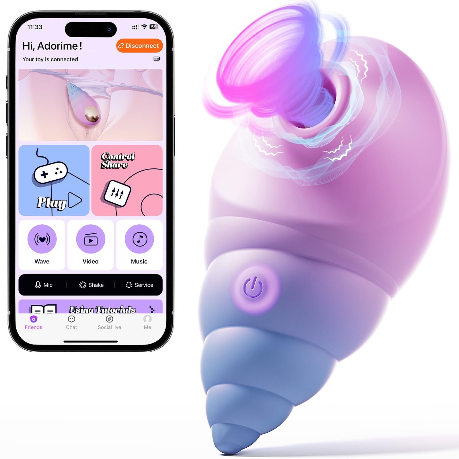 🔥Fresh design for 2025🔥 conch-shaped suction vibrator🐚, sucking until you're lost in pleasure, vibrating until you're limp.