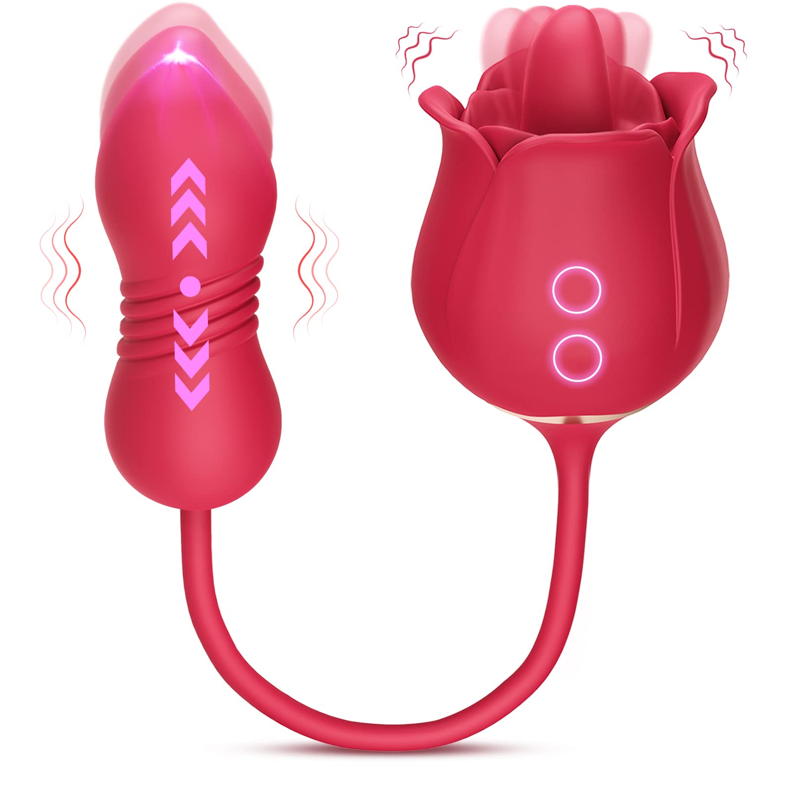 🔥🔥4-in-1 Rose🌹 Vibrating Adult Toy, Nipple and Clitoral Stimulator and Licker