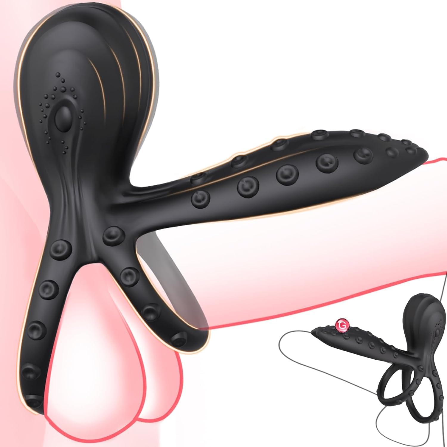 🔥🔥Vibrating cock ring for men and women – a three-in-one thrill💥