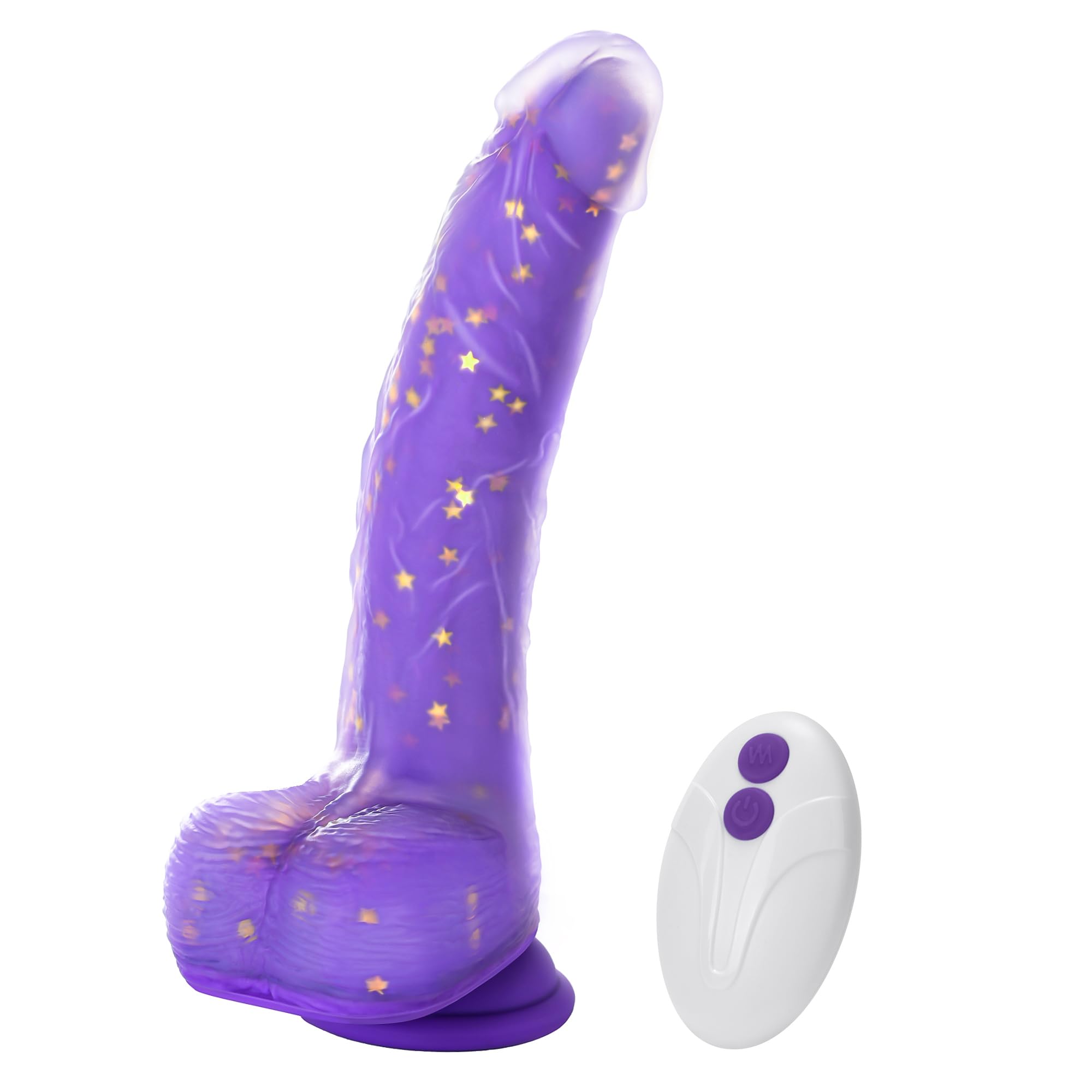 🔥Brand New Design🔥Fantasy Comes to Life with Amethyst Penis💜Thrust Heated Dildo Vibrator