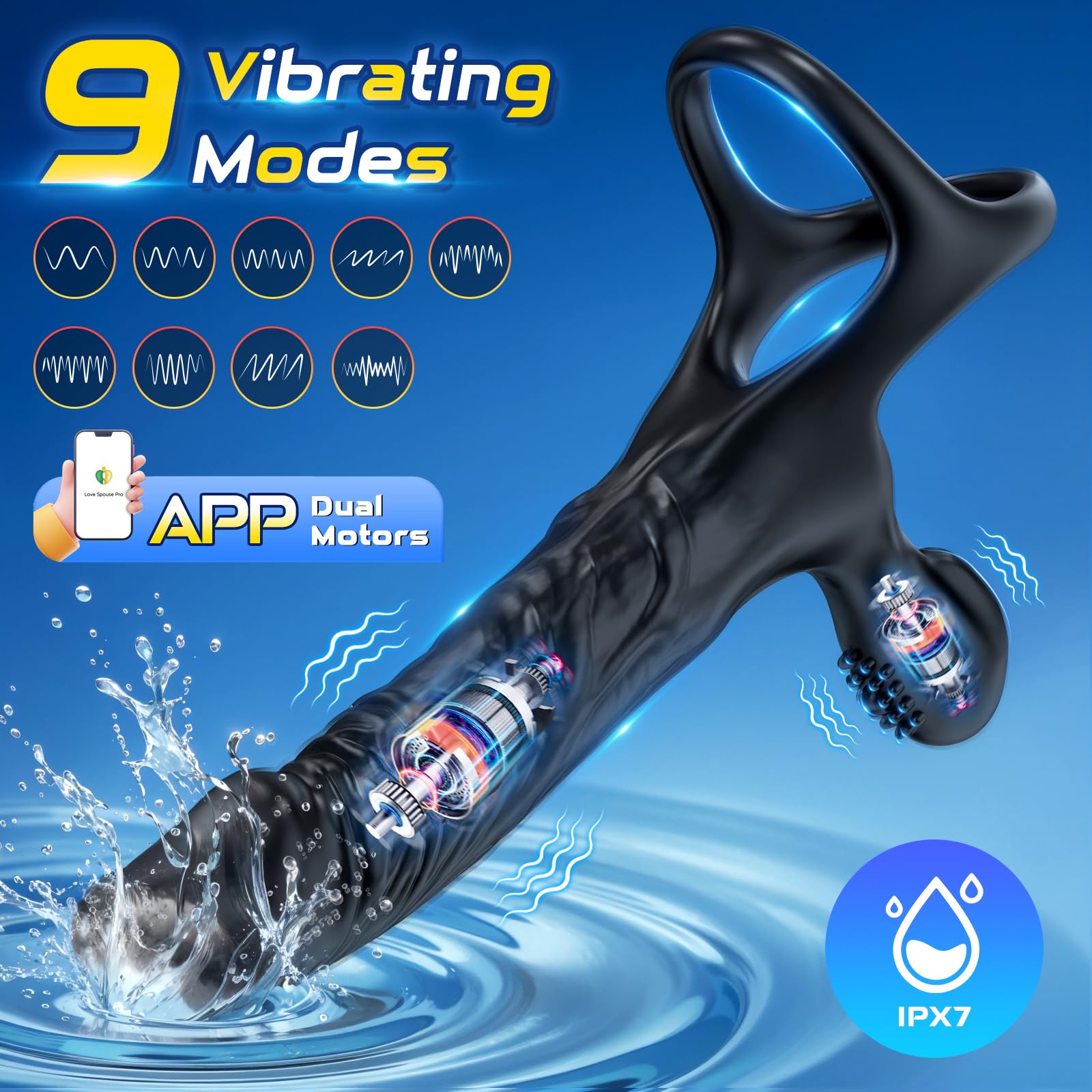 🔥New Arrival in November🔥 Wearable Vibrating Dildo, Dual-Insertion Multifunctional Sex Toy