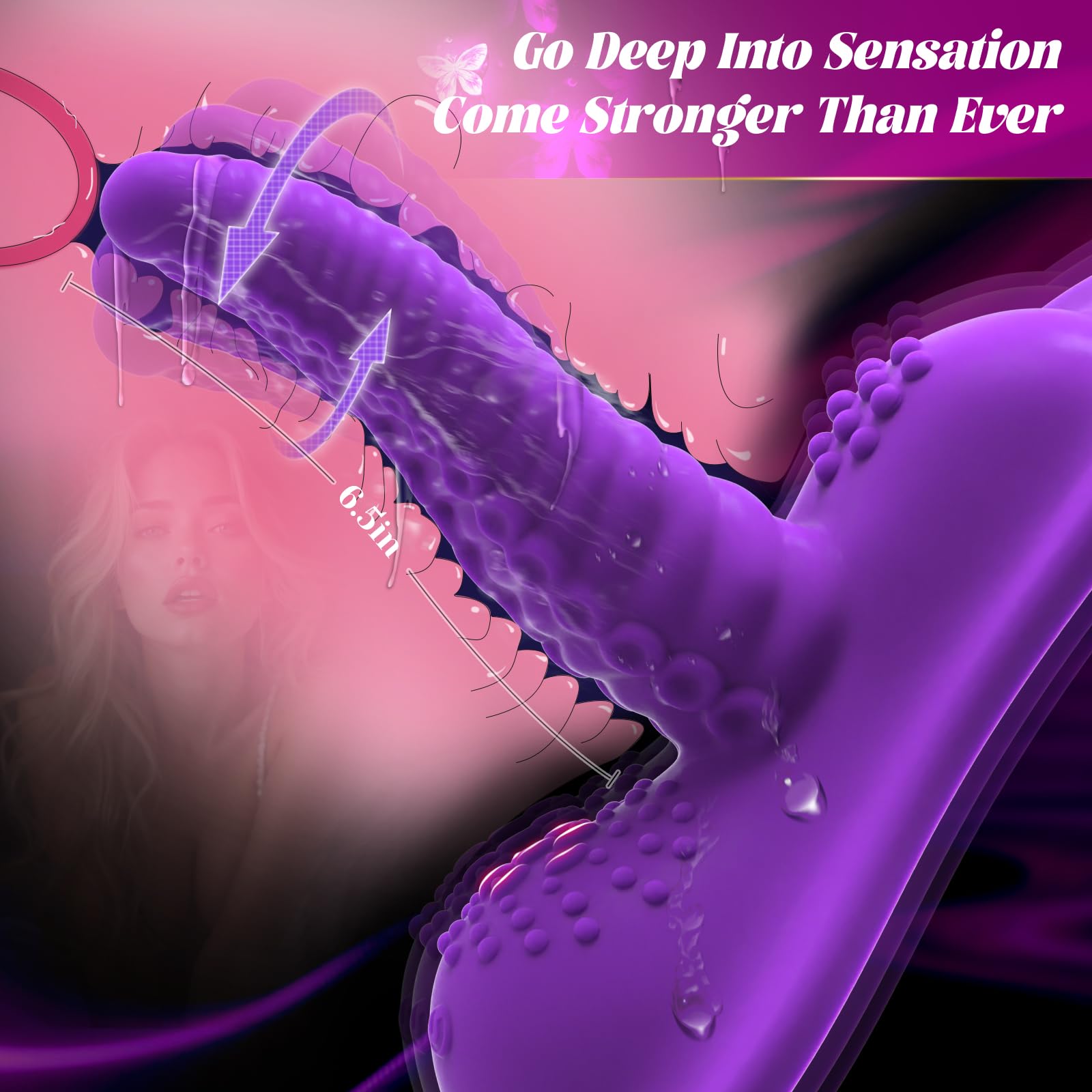 😍New design, 6.5-inch insertable giant dildo, 💗the sex toy that understands you best.