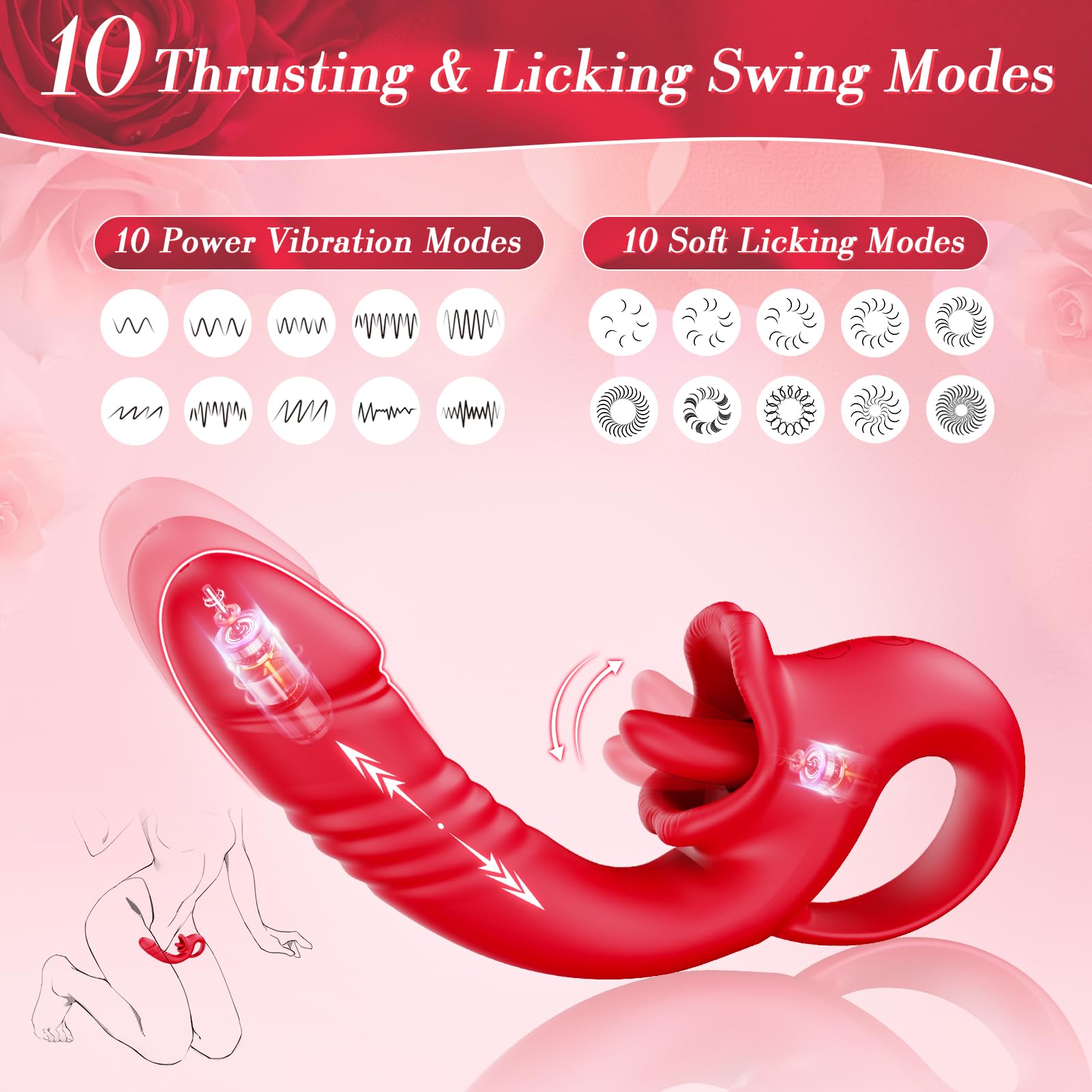 💥💥Female thrust dildo tongue licking vibrator💥💥