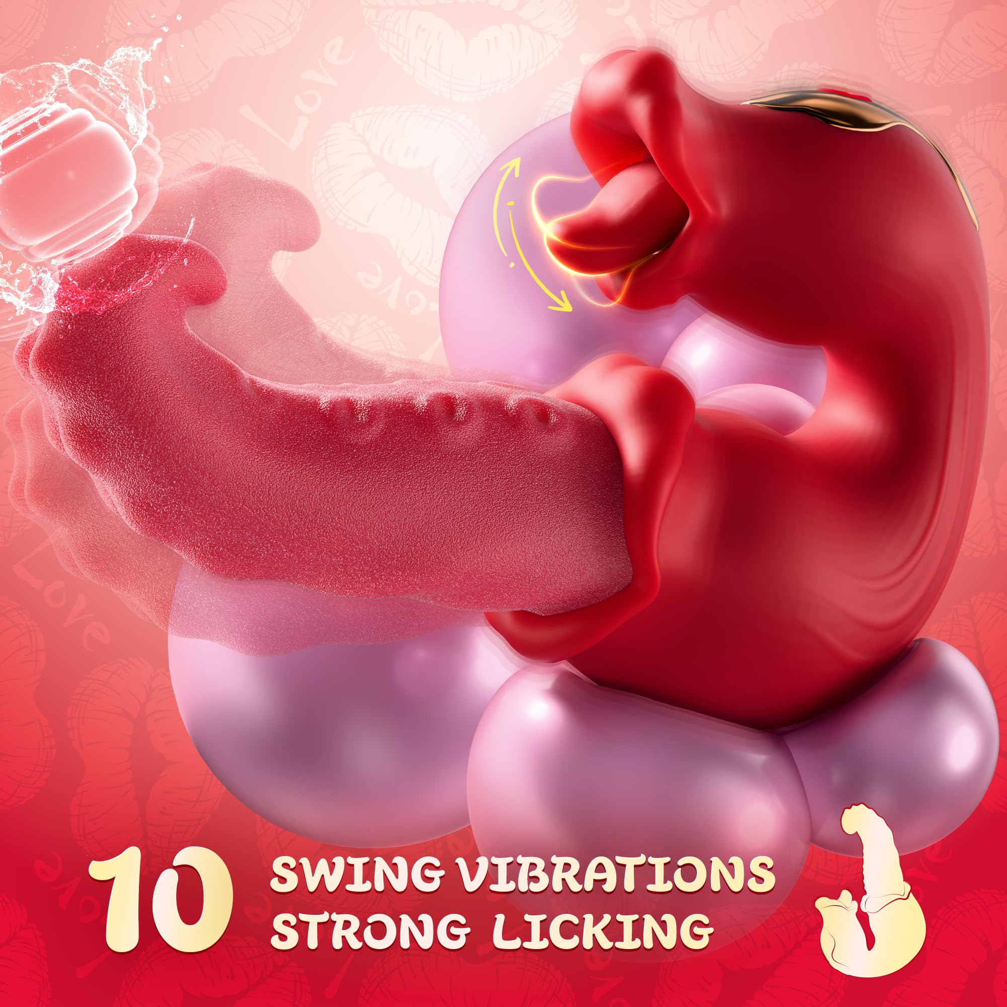 🔥Female vibrating tongue, 👄stimulating sex👄, with 9 licking, sucking and 9 vibration modes😍